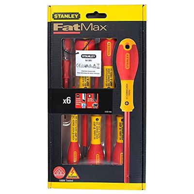 Stanley 0-65-443 FatMax™ Schroevendraaierset VDE Par/Poz/Spanningszoeker 6-delig