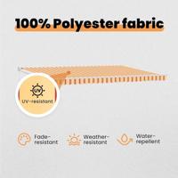 VidaXL Markies geel en oranje 500 x 300 x 165 cm polyester en metaal - thumbnail