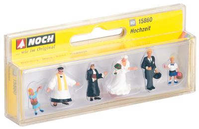 NOCH 15860 H0 Bruiloft figuren Geverfd, Staand - thumbnail