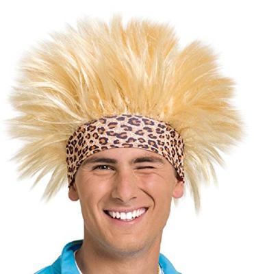 Blonde foute pruik man