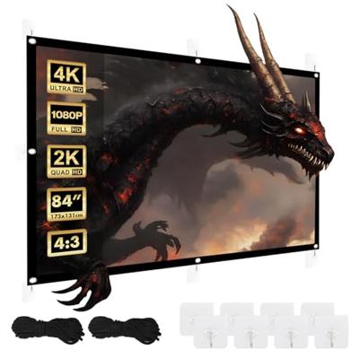 Maclean projectiescherm, 84", 175x131cm, 25mm 4:3 frame, spanhaken, MC-166