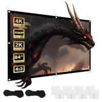 Maclean projectiescherm, 84", 175x131cm, 25mm 4:3 frame, spanhaken, MC-166 - thumbnail