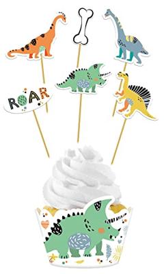 Cupcake Deco Set Dino Roar (6st)