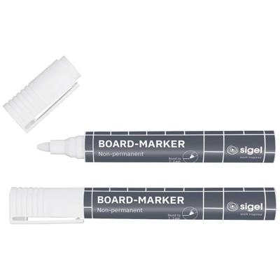 Sigel BA715 BA715 Glasboardmarker Wit 2 mm, 3 mm 2 stuk(s) Sigel BA715 BA715 Glasboardmarker Wit 2 mm, 3 mm 2 stuk(s)