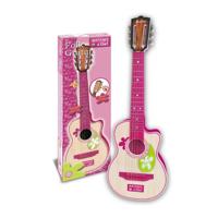Bontempi - Pink Wooden Guitar with 6 strings, 70 cm (207071) - thumbnail