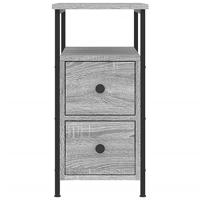 Nachtkastjes 2 st 30x60x60 cm bewerkt hout grijs sonoma eiken - thumbnail