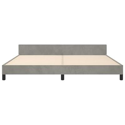 Bedframe zonder matras 200x200 cm fluweel lichtgrijs