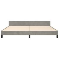 Bedframe zonder matras 200x200 cm fluweel lichtgrijs - thumbnail