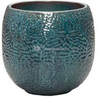 Pot Marly Ocean Blue ronde blauwe bloempot voor binnen en buiten 30x28 cm - thumbnail