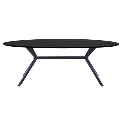WOOOD Bruno eettafel ovaal 220x100 cm Zwart WOOOD Bruno eettafel ovaal 220x100 cm Zwart