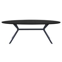 WOOOD Ovale Eettafel 'Bruno' 220 x 100cm, kleur zwart - thumbnail