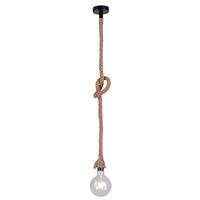 Just Light Hang touwlampRope zwart met bruin - 15481-18 - thumbnail