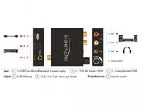 Delock Converter digitale audio naar analoge HD met hoofdtelefoonversterker. - thumbnail