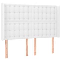 Boxspring met matras en LED kunstleer wit 160x200 cm - thumbnail