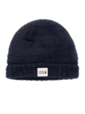 LOOXS Little winter muts meisjes - navy blauw - gebreid/bond