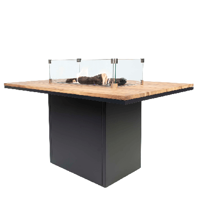 Cosi: Cosiloft 120 Relax Dining Teak Tafelblad - zwart