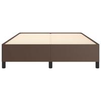 Bedframe kunstleer bruin 140x190 cm - thumbnail