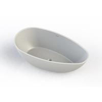 Vrijstaand Ligbad Salenzi Unica 170x86x54 cm Solid Cast Mat Wit - thumbnail