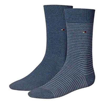 Tommy Hilfiger Men Small Stripe Sock Jeans 2-Pack-43/46