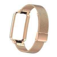 Milanese bandje met case - Champagne goud - Xiaomi Smart band 7 Pro - thumbnail