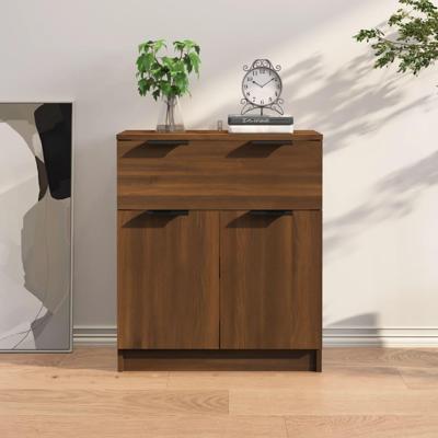 Dressoir 60x30x70 cm bewerkt hout bruin eikenkleur