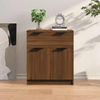 Dressoir 60x30x70 cm bewerkt hout bruineikenkleurig - thumbnail