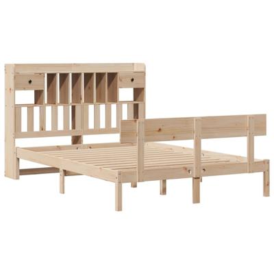 Bed met boekenkast zonder matras massief grenenhout 140x200 cm - thumbnail