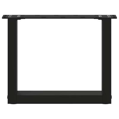 Salontafelpoten 2 st U-vormig 50x(30-31) cm staal zwart