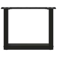 Salontafelpoten 2 st U-vormig 50x(30-31) cm staal zwart - thumbnail