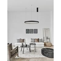 Lyora Ronde hanglampPerrine zwart Ø 60cm - 9345616 - thumbnail