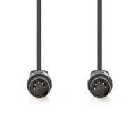 Nedis DIN-Audiokabel | DIN 5-Pins Male | DIN 5-Pins Male | Vernikkeld | 1.00 m | Rond | PVC | Zwart | Label - CAGL20000BK10 - thumbnail