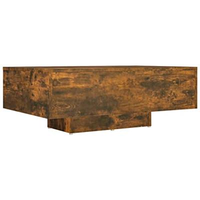 Salontafel 85x55x31 cm bewerkt hout gerookt eikenkleurig Salontafel 85x55x31 cm bewerkt hout gerookt eikenkleurig