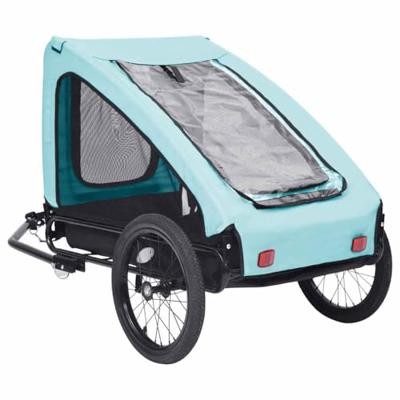 Hondenfietstrailer blauw en zwart - thumbnail