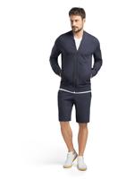 Hanro Heren Living Leisure rits-vest blauw 075076 - thumbnail