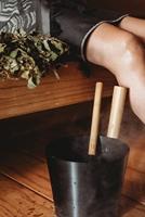 Rento Design sauna-emmer met greep - Zwart - thumbnail