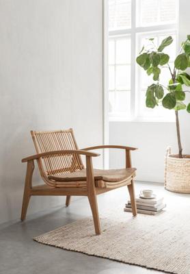 MUST Living Fauteuil 'Marvin' Teakhout en rotan