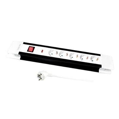 LogiLink LPS211 Stekkerdoos met schakelaar Zwart, Wit Randaarde stekker 1 stuk(s)