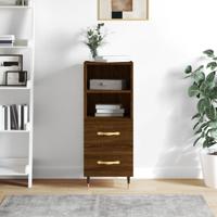 Dressoir 34,5x34x90 cm bewerkt hout bruineikenkleurig - thumbnail