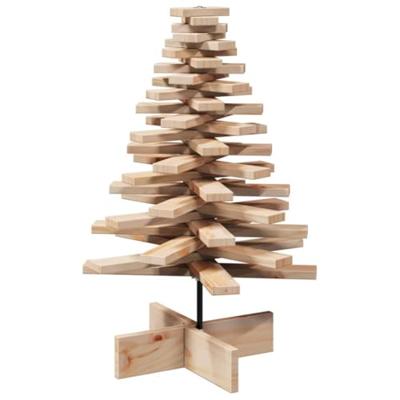 VidaXL Kerstdecoratie kerstboom 80 cm massief grenenhout VidaXL Kerstdecoratie kerstboom 80 cm massief grenenhout