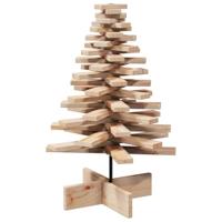 VidaXL Kerstdecoratie kerstboom 80 cm massief grenenhout - thumbnail