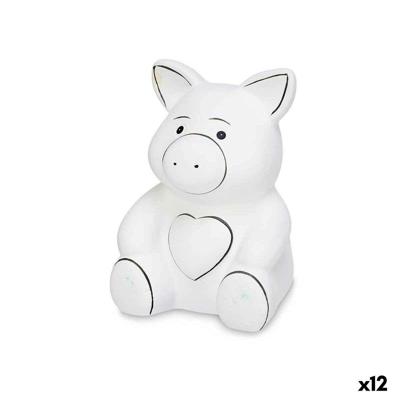 Spaarpot die je kunt verven Pincello Keramisch Varken 9 x 11,8 x 8,5 cm 9 x 12,5 x 10 cm (12 Stuks)