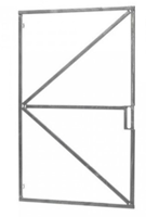 Waelbers Poortframe met slotkast 55x100, thermisch verzinkt (FV) 1.8 mm - 1 Stuk(s) - 599095.99 - thumbnail