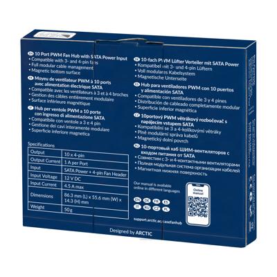 Arctic Case Fan Hub Zwart Arctic Case Fan Hub Zwart