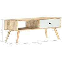 Salontafel 90x50x40 cm massief mangohout - thumbnail