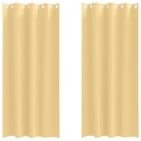 VidaXL Zwart-out gordijnen met ringen 2 pcs beige 260 x 140 cm - thumbnail
