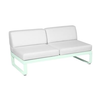 Fermob Bellevie 2-zitsmodule loungebank Ice Mint - Off-White