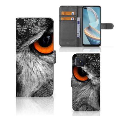 OPPO Reno4 Z | Telefoonhoesje | Met pasjeshouder | Uil