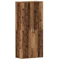 Schoenkast Oude Hout 80x39x180 cm GEFREESD HOUT - thumbnail