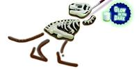 SES gieten en schilderen - glow in the dark dino skelet - thumbnail