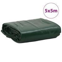 VidaXL Dekzeil 650 g/m² 5x5 m groen - thumbnail